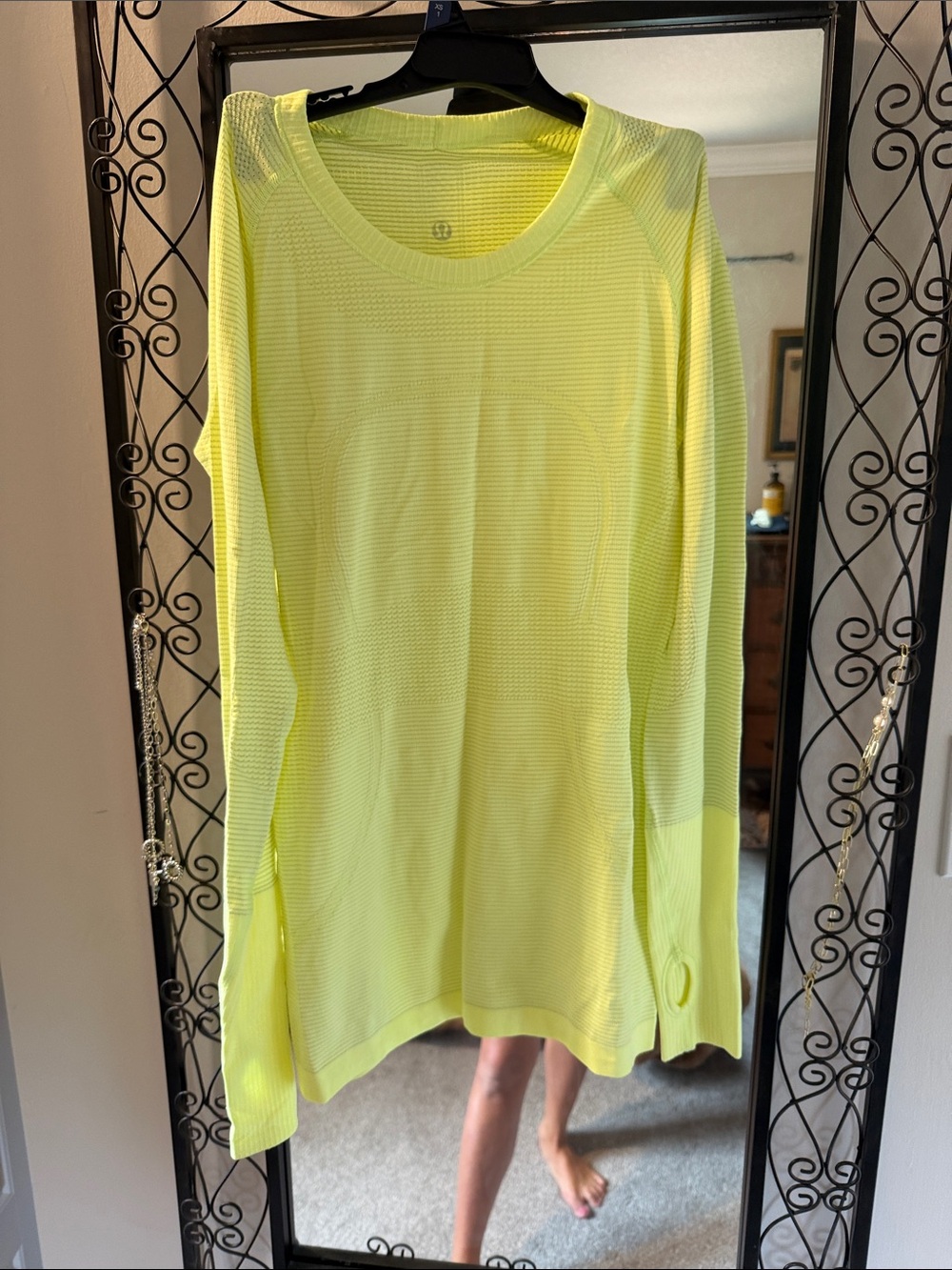 lululemon athletica Neon Yellow Long-Sleeve Performance Top